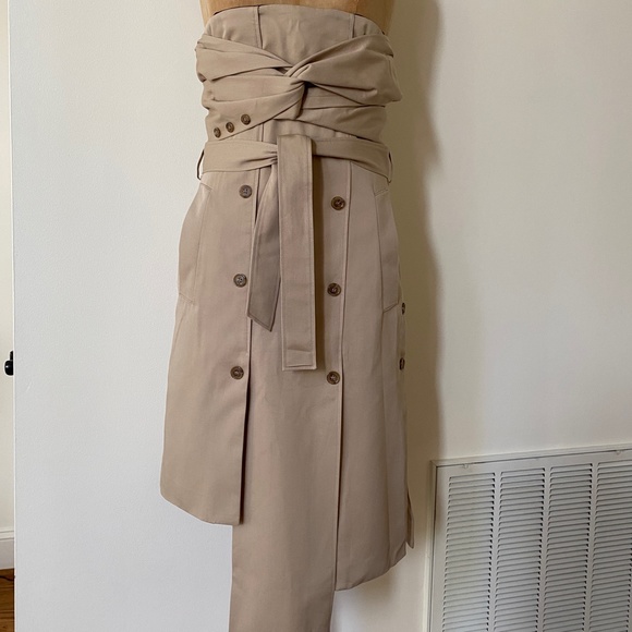 Rohk Cotton Twist Front Trench Dress size US6-8 - Picture 14 of 16